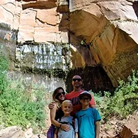 Phoenix cosmetic dentist Dr. Scott Harris and family hiking