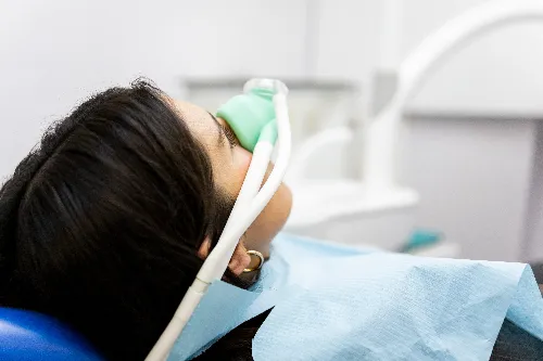 young woman undergoing sedation